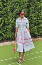 British Summer Embroidered Shirt Dress