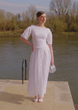 Darcy Skirt Smocked Cotton White