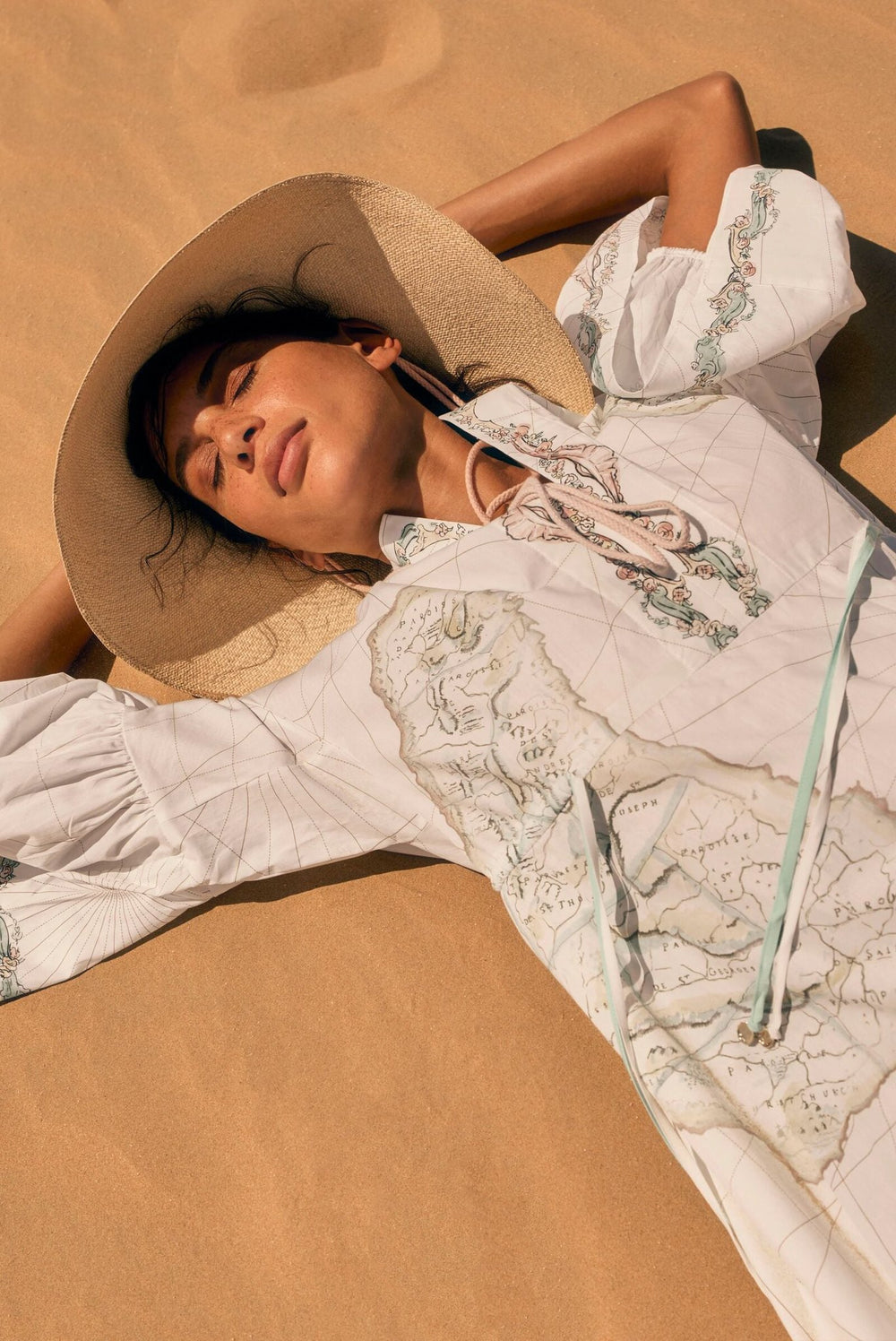 Load image into Gallery viewer, Barbados Maps Cotton Kaftan &amp; Barbados Tote x Susannah Garrod