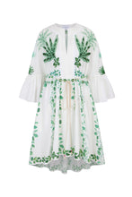Load image into Gallery viewer, Trailing leaves Cotton Kaftan Dress x Susannah Garrod