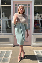 Load image into Gallery viewer, Silk Crepe 1940s Influence Dress Sage