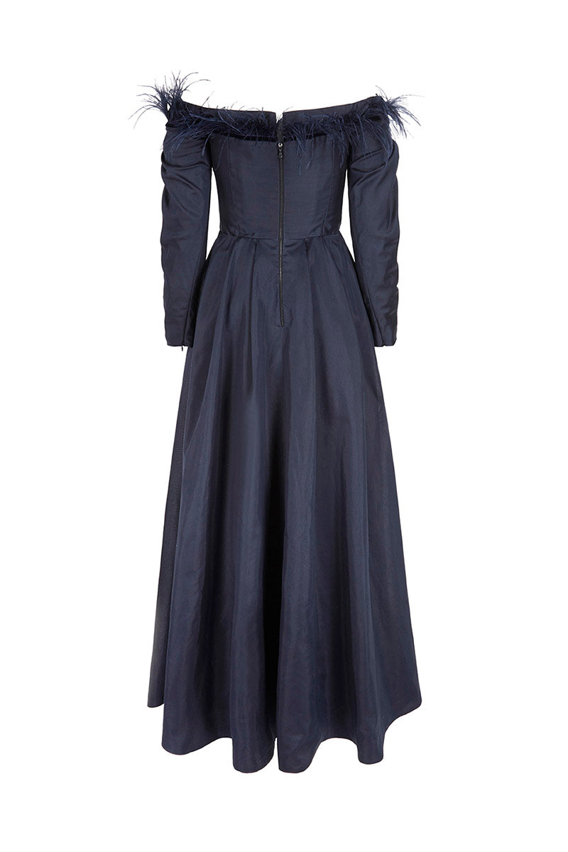 Load image into Gallery viewer, Feather Zoe Full Gown