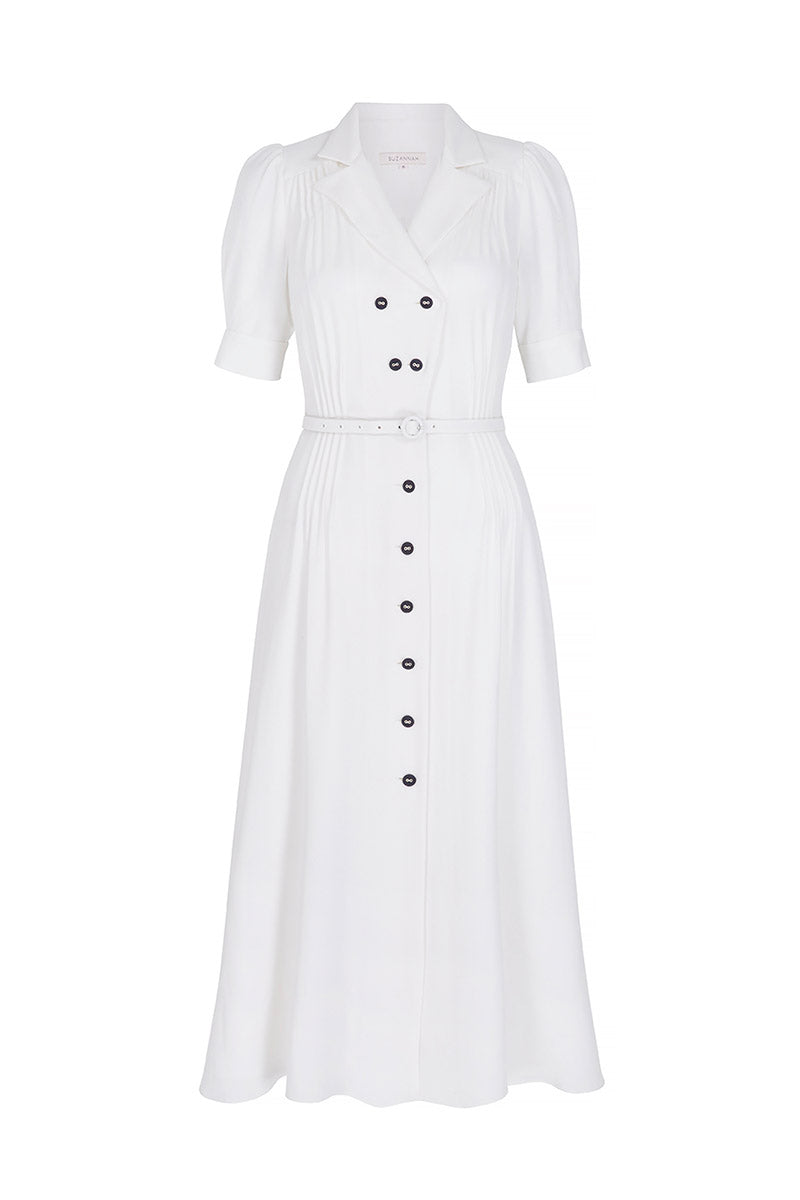White Flippy Wiggle Dress