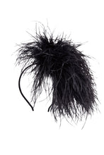 Load image into Gallery viewer, Puff Feather Head Piece Black