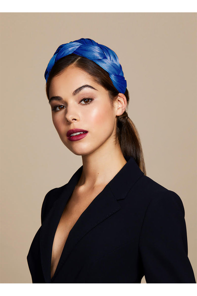 Load image into Gallery viewer, Azure Blue Abaca Plaited Band