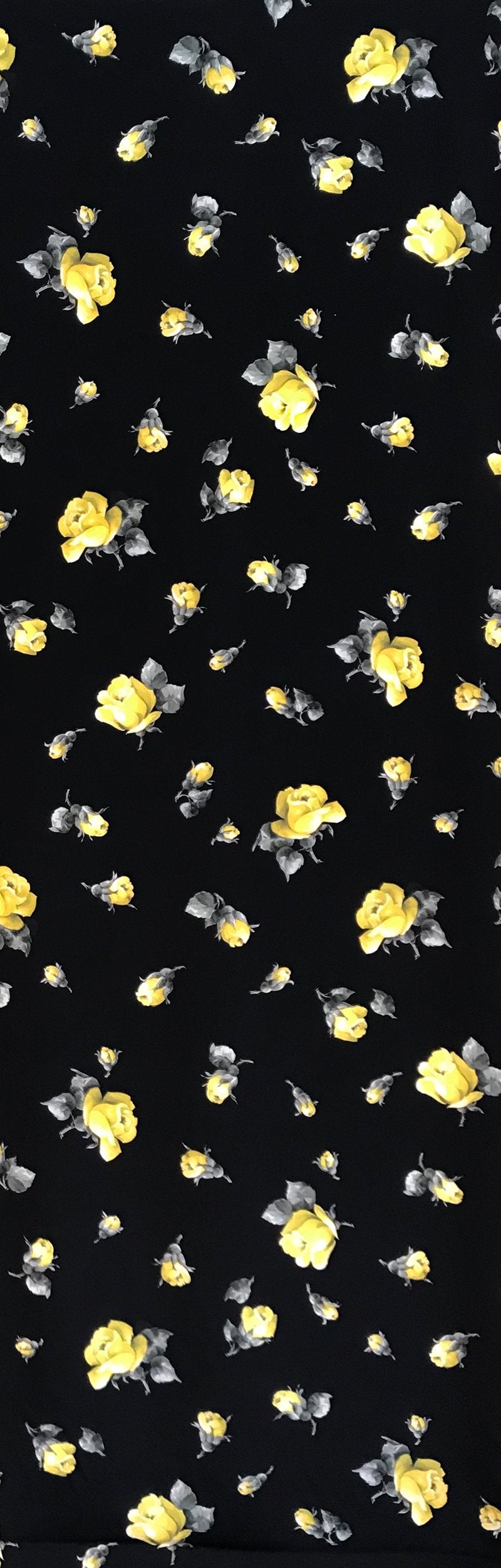 Load image into Gallery viewer, Black Antique Rose Crepe De Chine