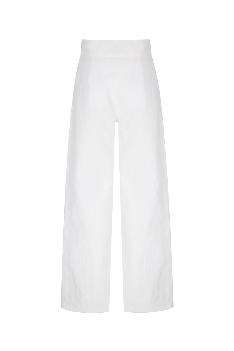 Load image into Gallery viewer, Penny Trousers White Linen - ARCHIVE SALE