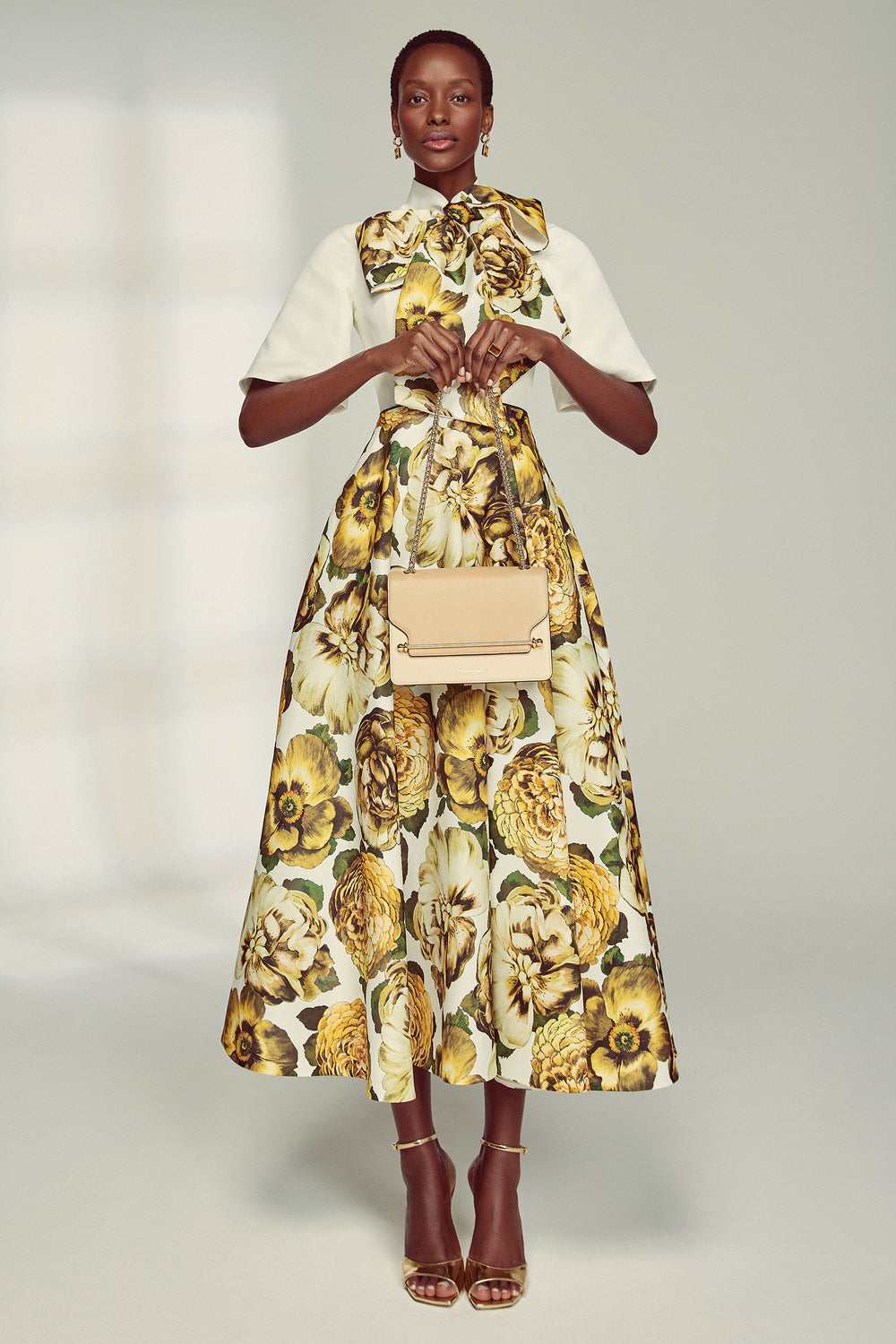 Load image into Gallery viewer, Conduit Yellow and Ivory Floral Explosion Gown