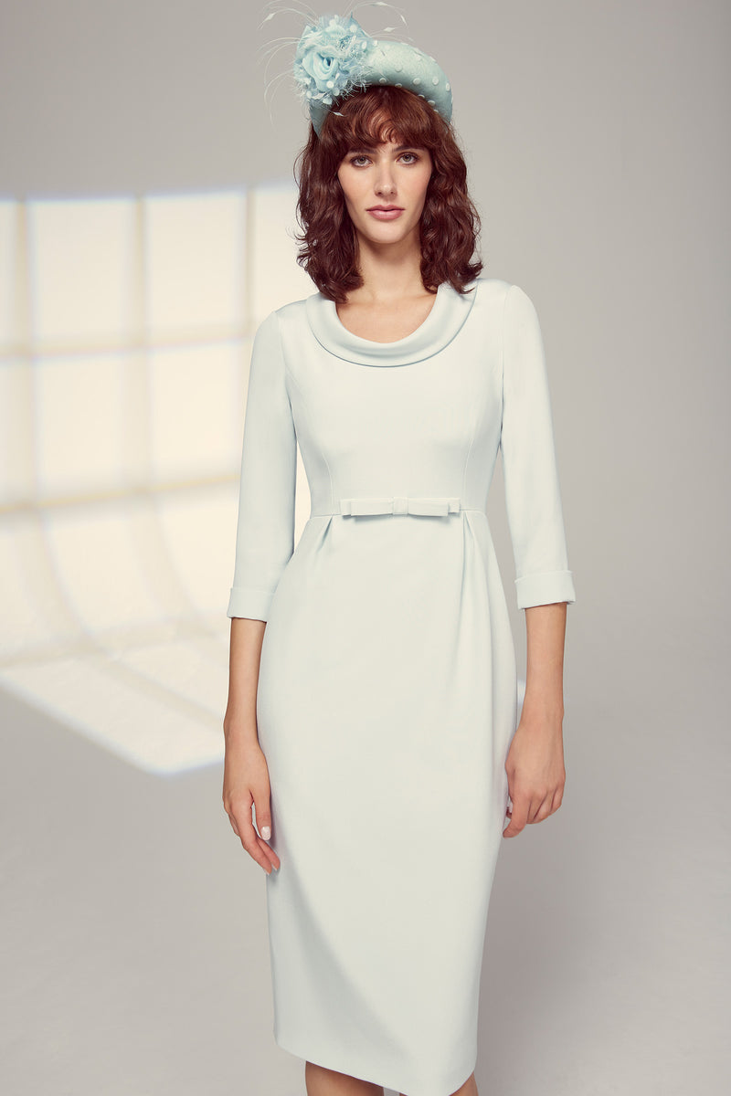 Load image into Gallery viewer, Silk Crepe Soft Cowl Ice Blue - ARCHIVE SALE