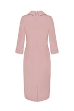 Load image into Gallery viewer, Silk Crepe Soft Cowl Neck Shift Dress Vintage Pink