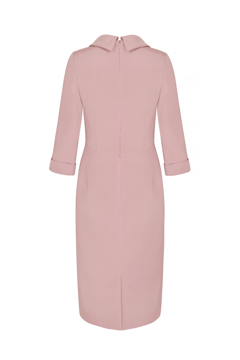 Load image into Gallery viewer, Silk Cowl Neck Dress Vintage Pink ARCHIVE SALE