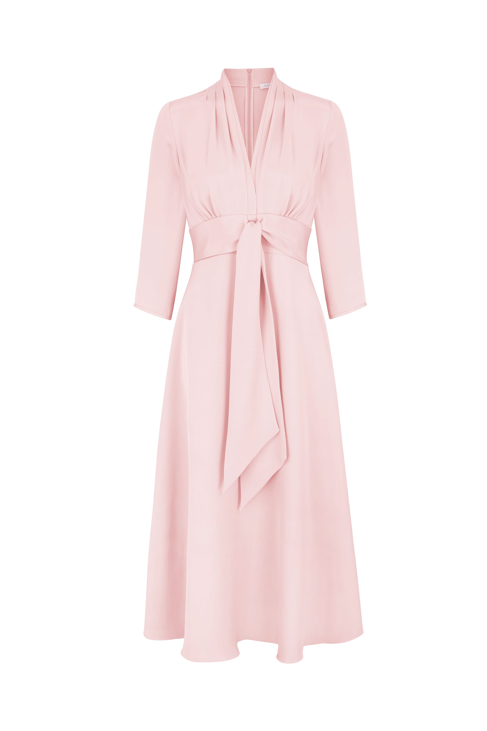 silky crepe midi dress Red silk crepe midi Dress Studio Heijne