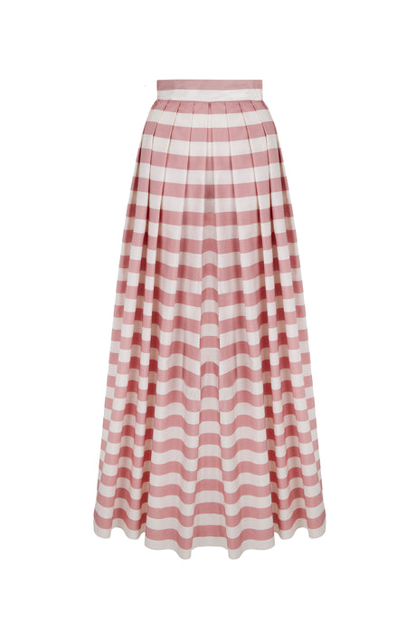 Gemma Cotton Stripe Floor Length Skirt