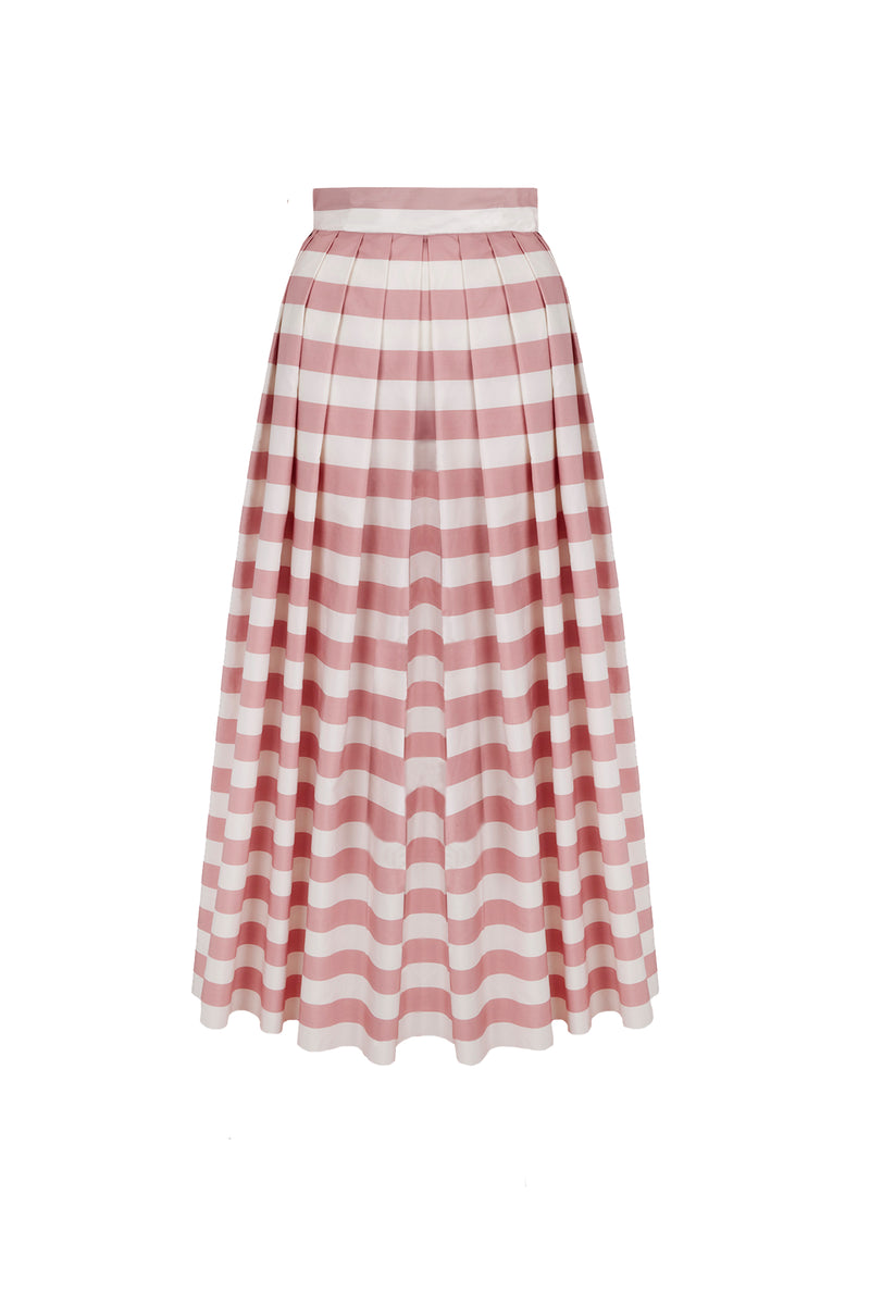Gemma Cotton Stripe Midi Skirt