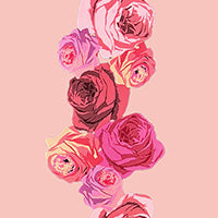 Load image into Gallery viewer, Peach Geo Rose Crepe De Chine