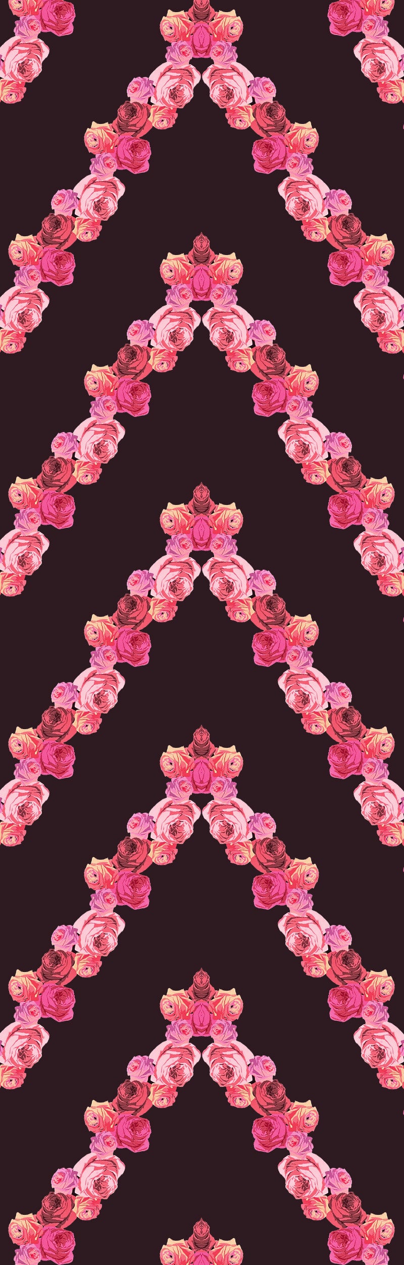 Load image into Gallery viewer, Plum Geo Rose Crepe De Chine