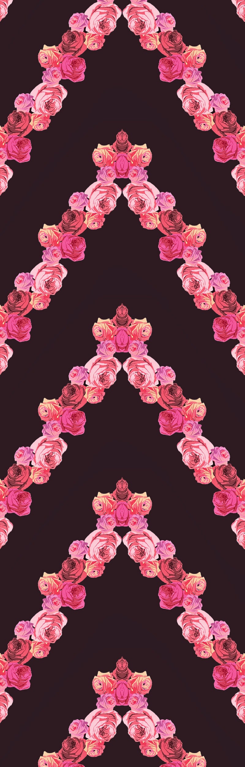 Load image into Gallery viewer, Plum Geo Rose Crepe De Chine