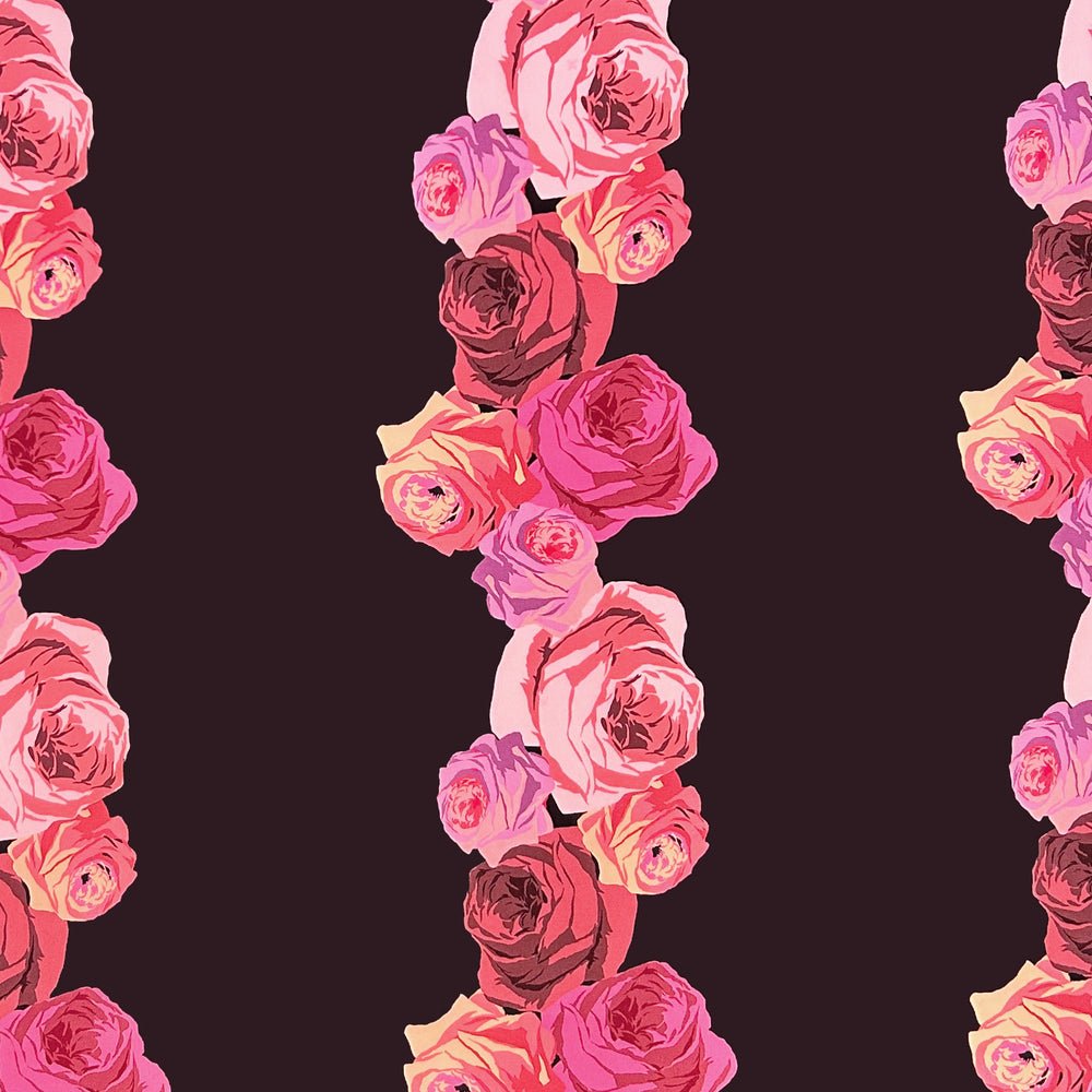 Load image into Gallery viewer, Plum Geo Rose Crepe De Chine