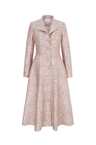 Hunter Coat Dress Soft Pink Molten Jacquard