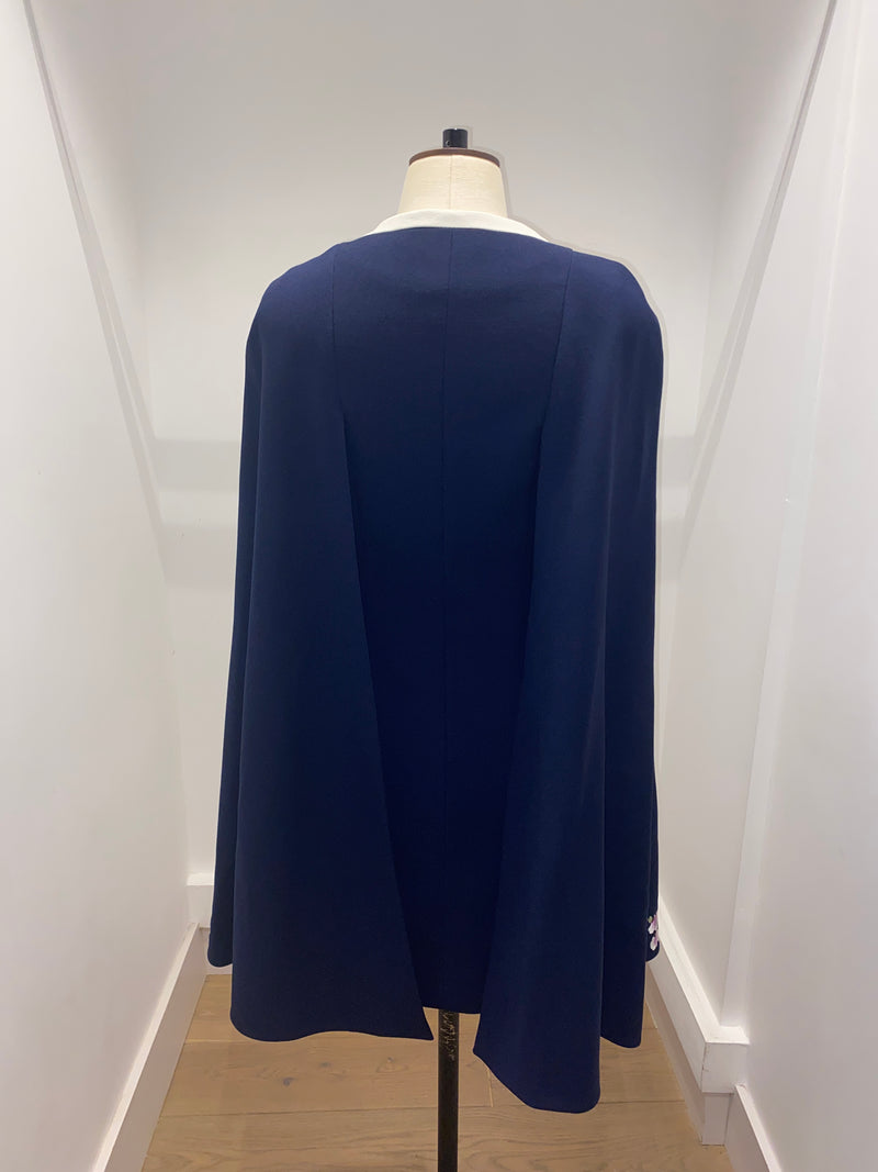 Load image into Gallery viewer, Wool Cape Dress With Embroidery - ARCHIVE SALE