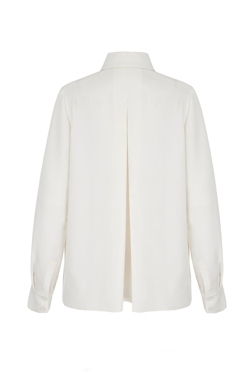 Load image into Gallery viewer, Mayfair Silk Crepe Shirt Ivory