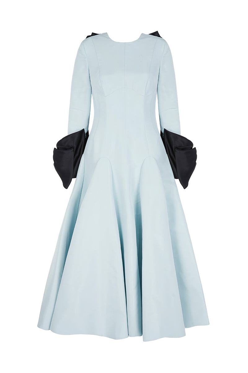 duck egg blue dress Rosa Tie Side Satin Cami Wrap Dress main image 0