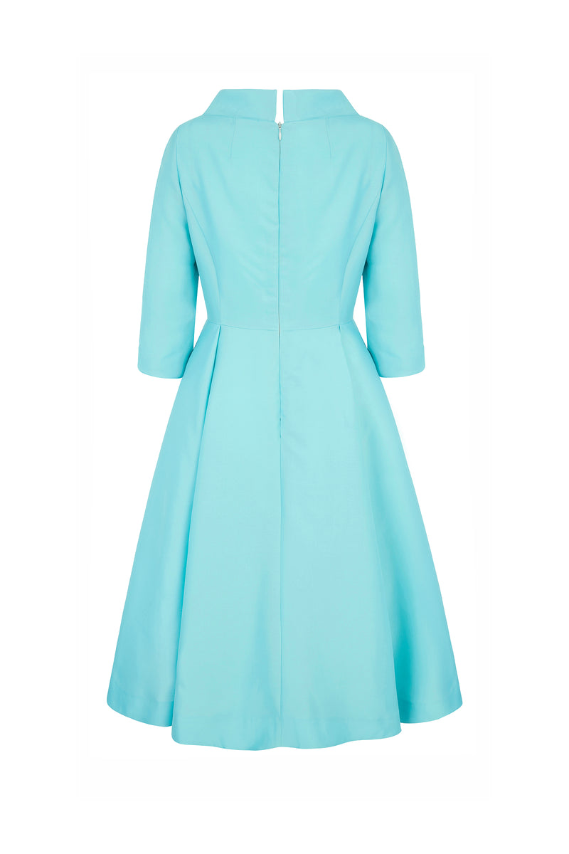 Load image into Gallery viewer, Silk Gazar Obsession Midi Dress Sea Foam