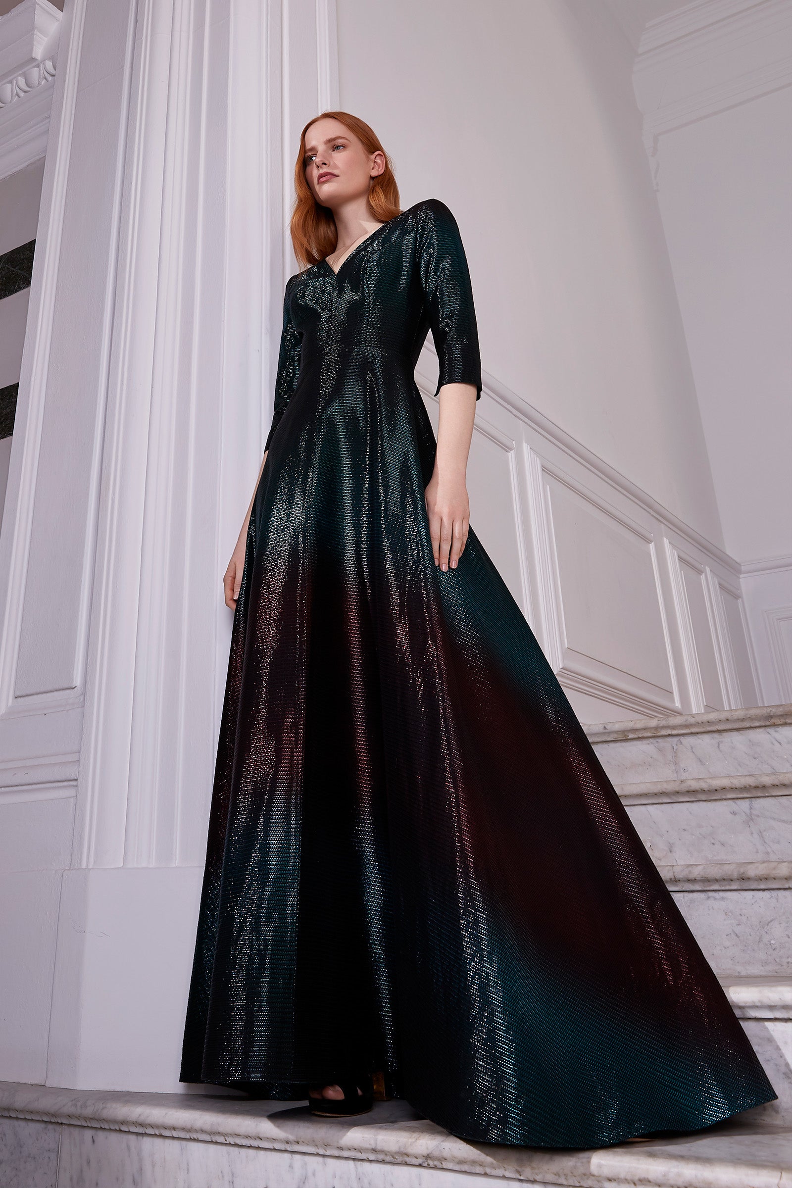 V Curve Ombre Gown – Suzannah London