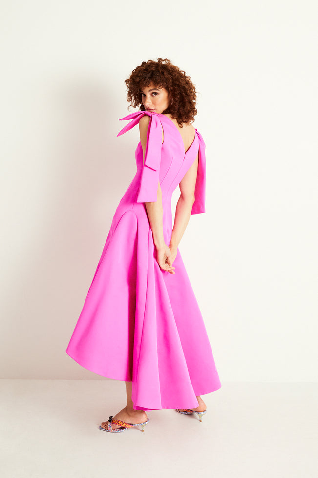 Ottina Pink Fluoro Origami Gown