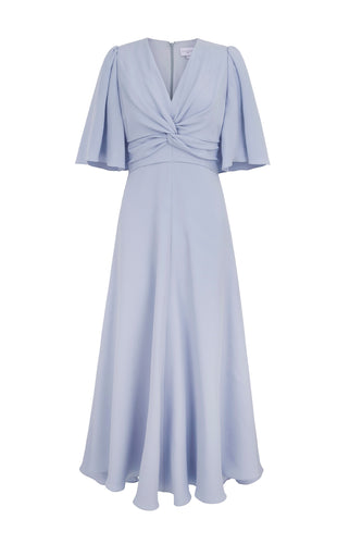 Paige Dress Breeze Blue Silk Crepe