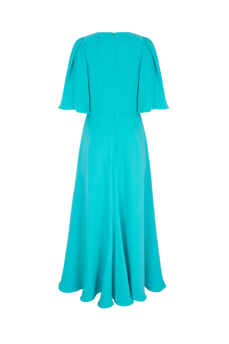 Load image into Gallery viewer, Paige Dress Turquoise Silk Crepe - ARCHIVE SALE