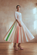 Load image into Gallery viewer, Boat Neck Rainbow Midi Dress - ARCHIVE SALE