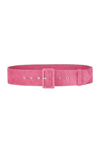Fuchsia Suede Waist Belt