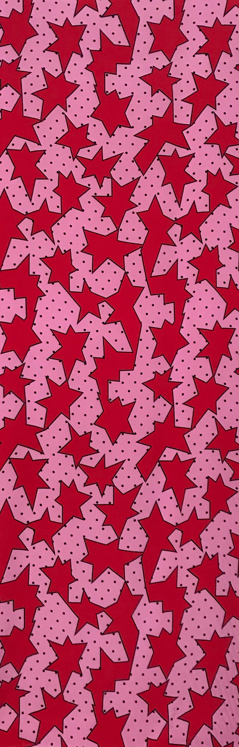 Load image into Gallery viewer, Red Stars Crepe De Chine