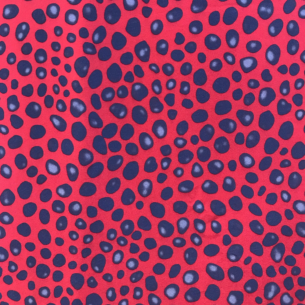 Load image into Gallery viewer, Red Pebbles Crepe De Chine