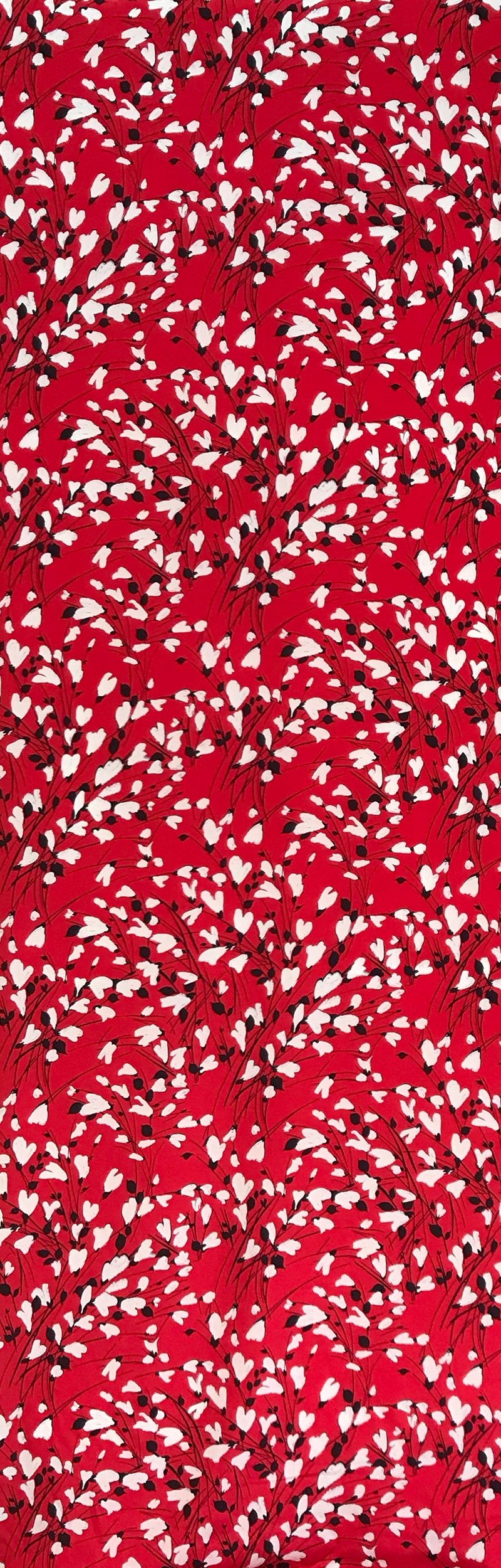 Load image into Gallery viewer, Red Stormy Heart Crepe De Chine