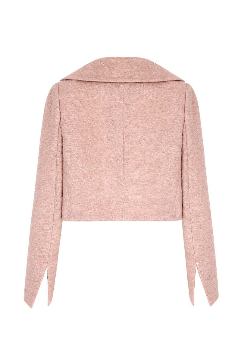 Load image into Gallery viewer, Remy Cropped Jacket Rose Glimmer Weave ARCHIVE SALE