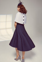 Load image into Gallery viewer, Cape and Showstopper Outfit Navy Double Faced Cloqué