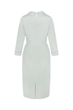 Load image into Gallery viewer, Cowl Shift Dress Eucalyptus Silk - ARCHIVE SALE