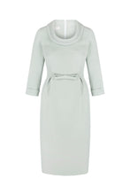Load image into Gallery viewer, Silk Crepe Soft Cowl Neck Eucalyptus