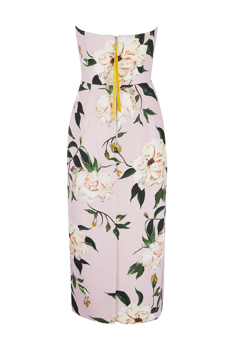 Load image into Gallery viewer, Floral Strapless Dress and Cape - ARCHIVE SALE