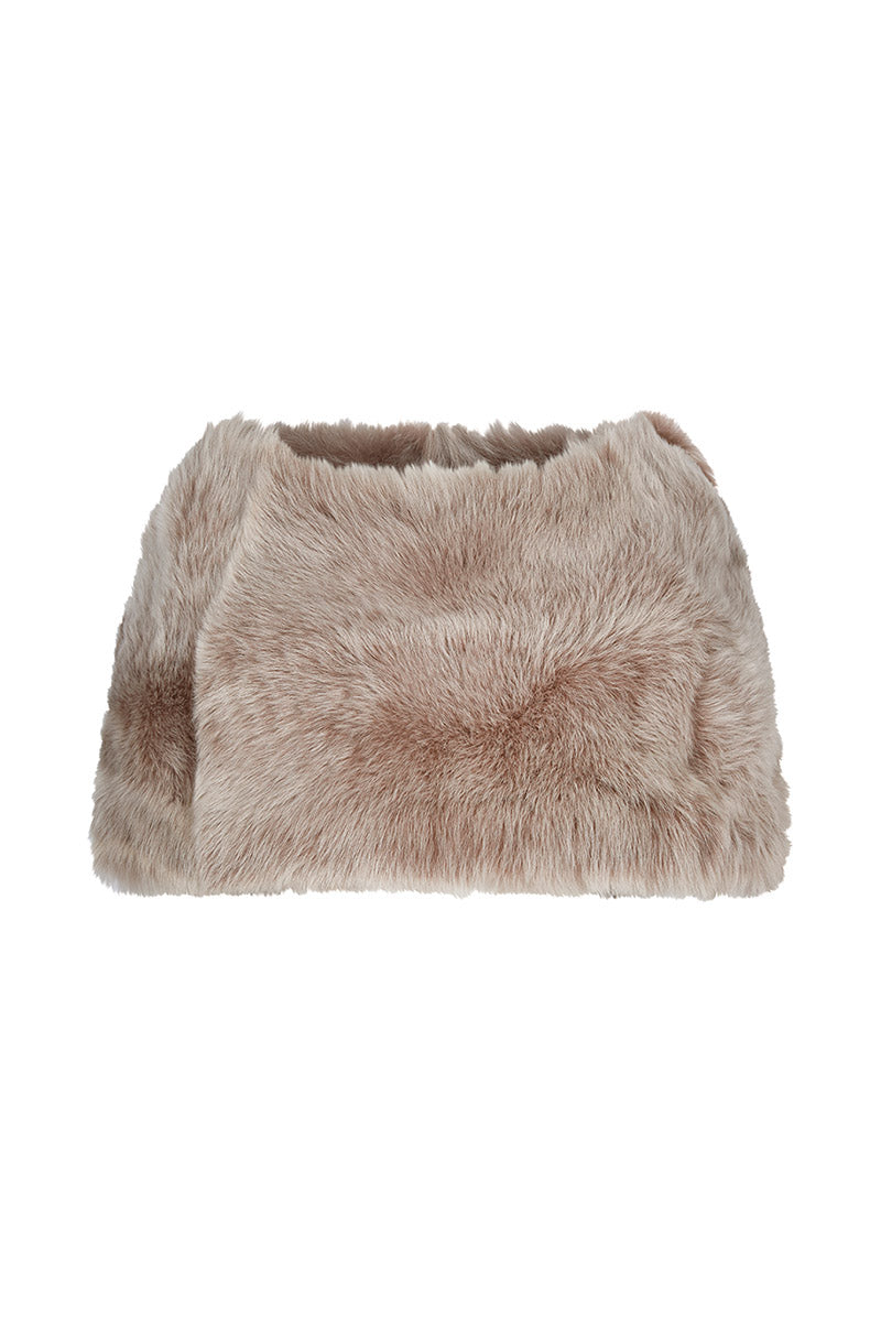 Luxury Sheepskin Wrap Cape Stone Suzannah London