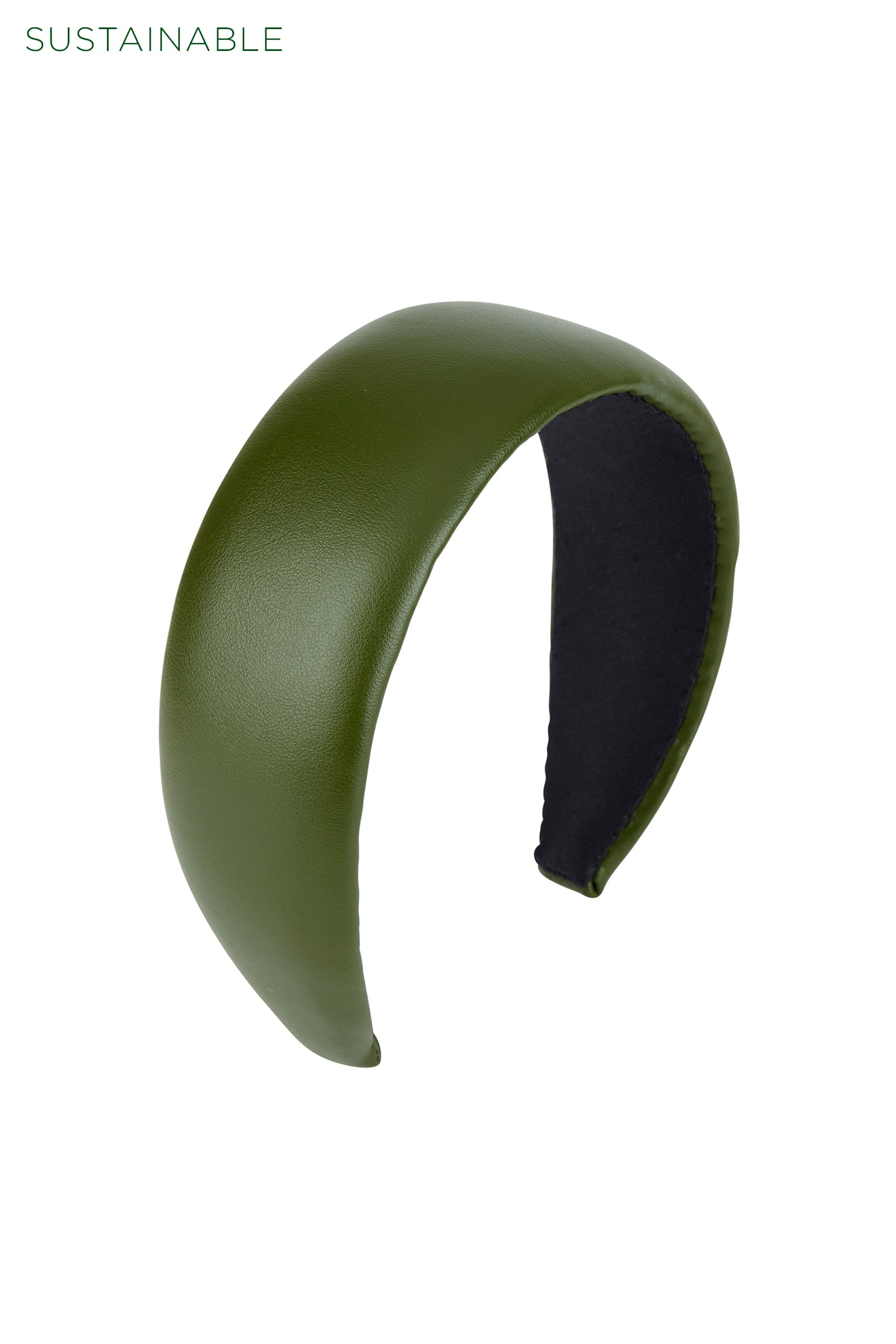 Cactus Leather Sustainable Headband Green