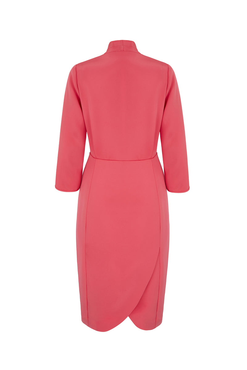 Load image into Gallery viewer, Silk crepe 1940s Influence Dress Watermelon - ARCHIVE SALE