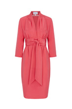Load image into Gallery viewer, Silk crepe 1940s Influence Dress Watermelon - ARCHIVE SALE